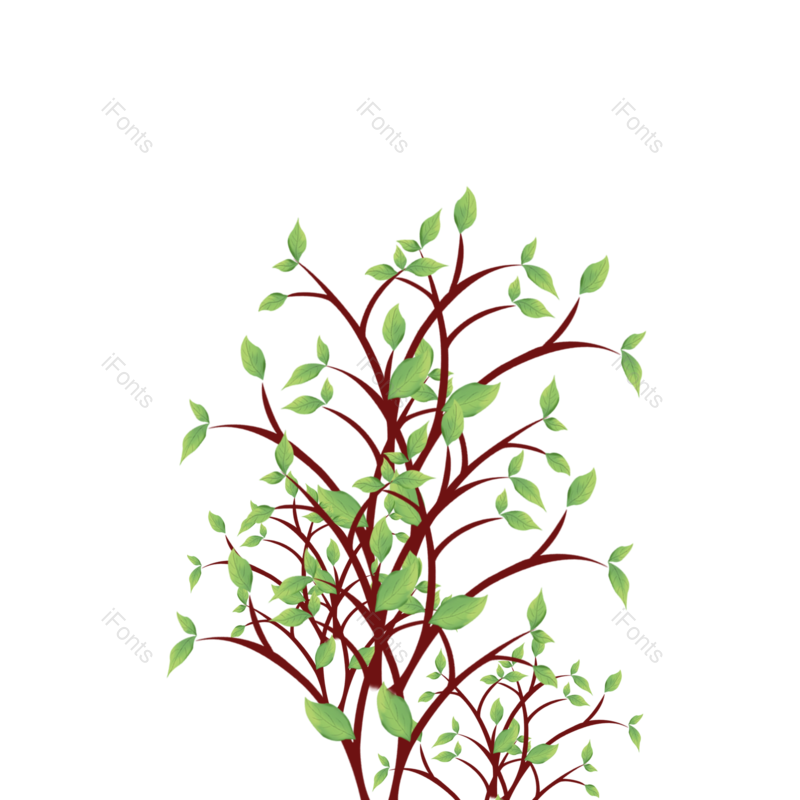 绿叶图片,花草元素,植物素材PNG,春天免抠素材